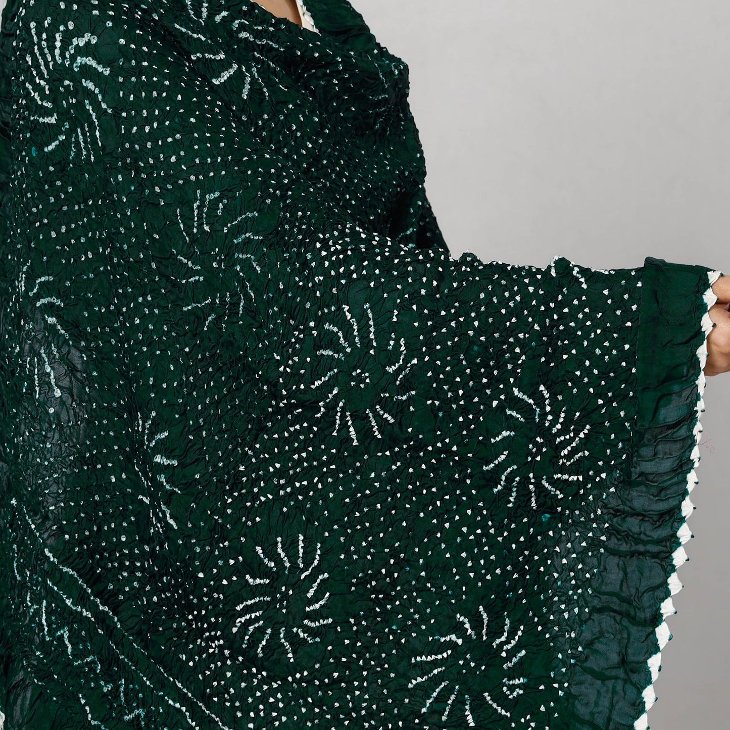   Kutch Bandhani Tie-Dye Modal Silk Dupatta 