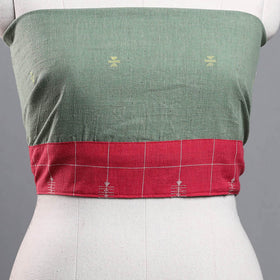 Green - organic kala cotton handloom blouse piece 27