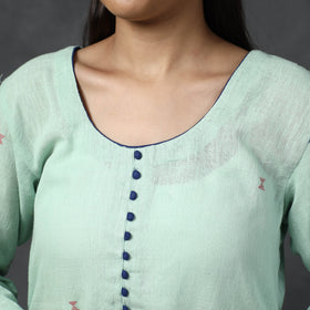 Buy Organic Kala Cotton Handloom Buti Long Kurta for Women