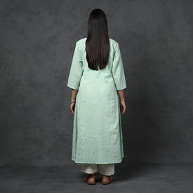 Buy Organic Kala Cotton Handloom Buti Long Kurta for Women