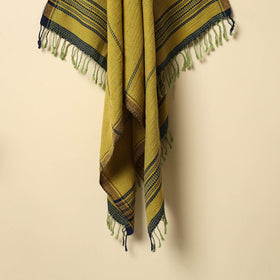 Green - organic kala cotton handloom towel 03 - handcrafted