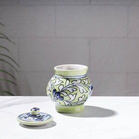  Original Blue Pottery Ceramic Barni/Storage Jar with Lid (Small) Online in India 