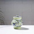  Original Blue Pottery Ceramic Barni/Storage Jar with Lid (Small) Online in India 