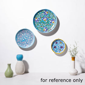  Original Blue Pottery Ceramic Plate/Wall Frame 