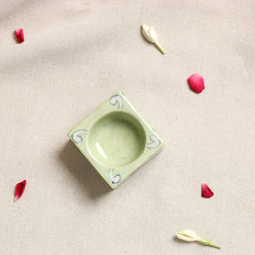  Blue Pottery Ceramic Candle Holder 