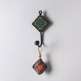  Original Blue Pottery Ceramic Tile Wall Hook Hanger (1 Peg) 