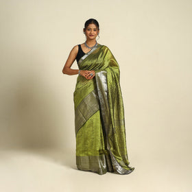 Original Handloom Silk Cotton Green Mangalagiri Saree