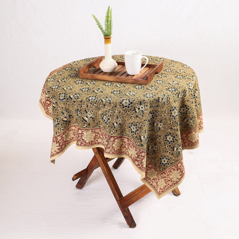 Buy Original Pedana Kalamkari Block Printed Cotton Table Cover Online at itokri.com