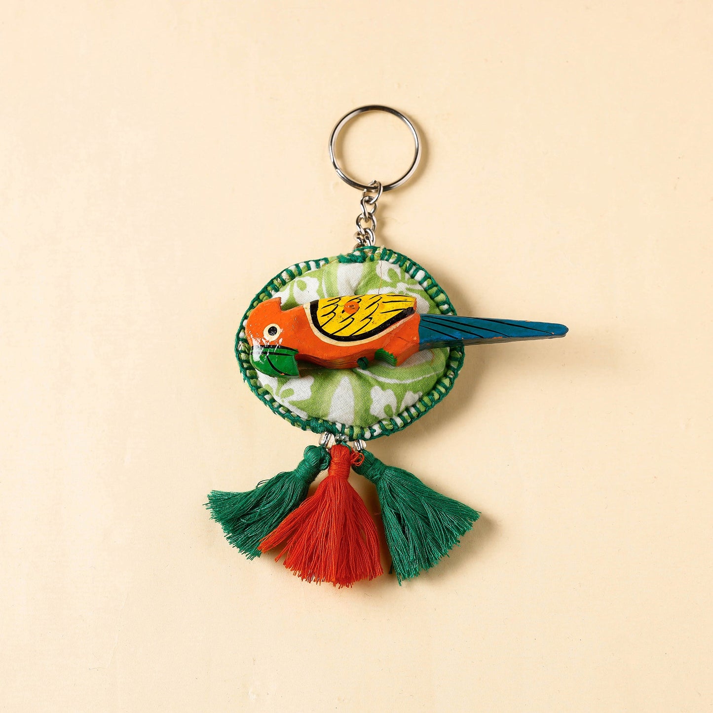  Handcrafted Fab Artwork Keychain with Tassels Online at iTokri.com 