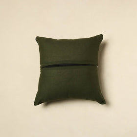 Buy Green Ajrakh Patch Ikat Cushion Cover