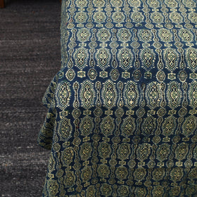 Green Patchwork Ajrakh Cotton Double Bed Sheet Set