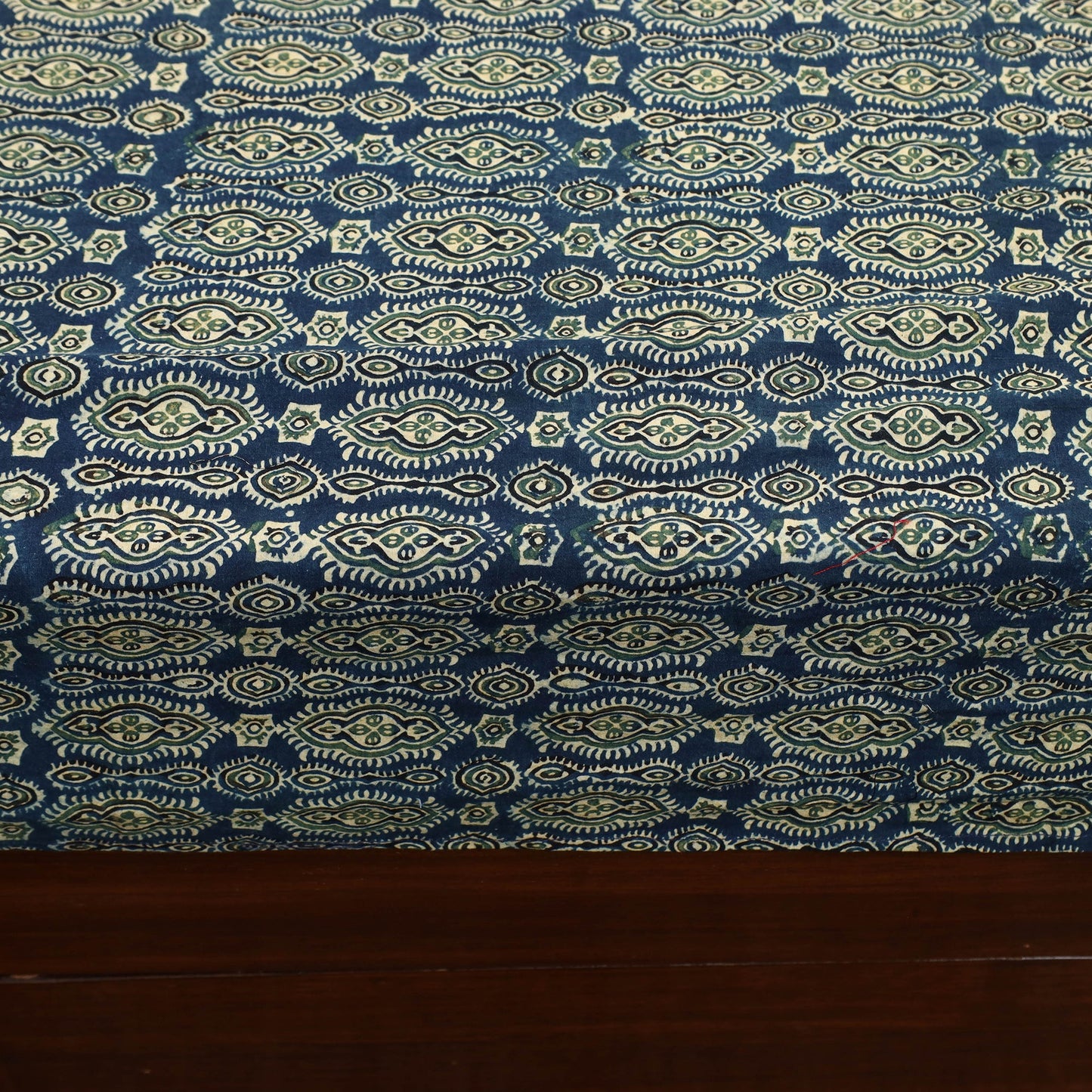 Green Patchwork Ajrakh Cotton Double Bed Sheet Set