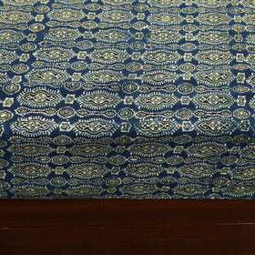 Green Patchwork Ajrakh Cotton Double Bed Sheet Set