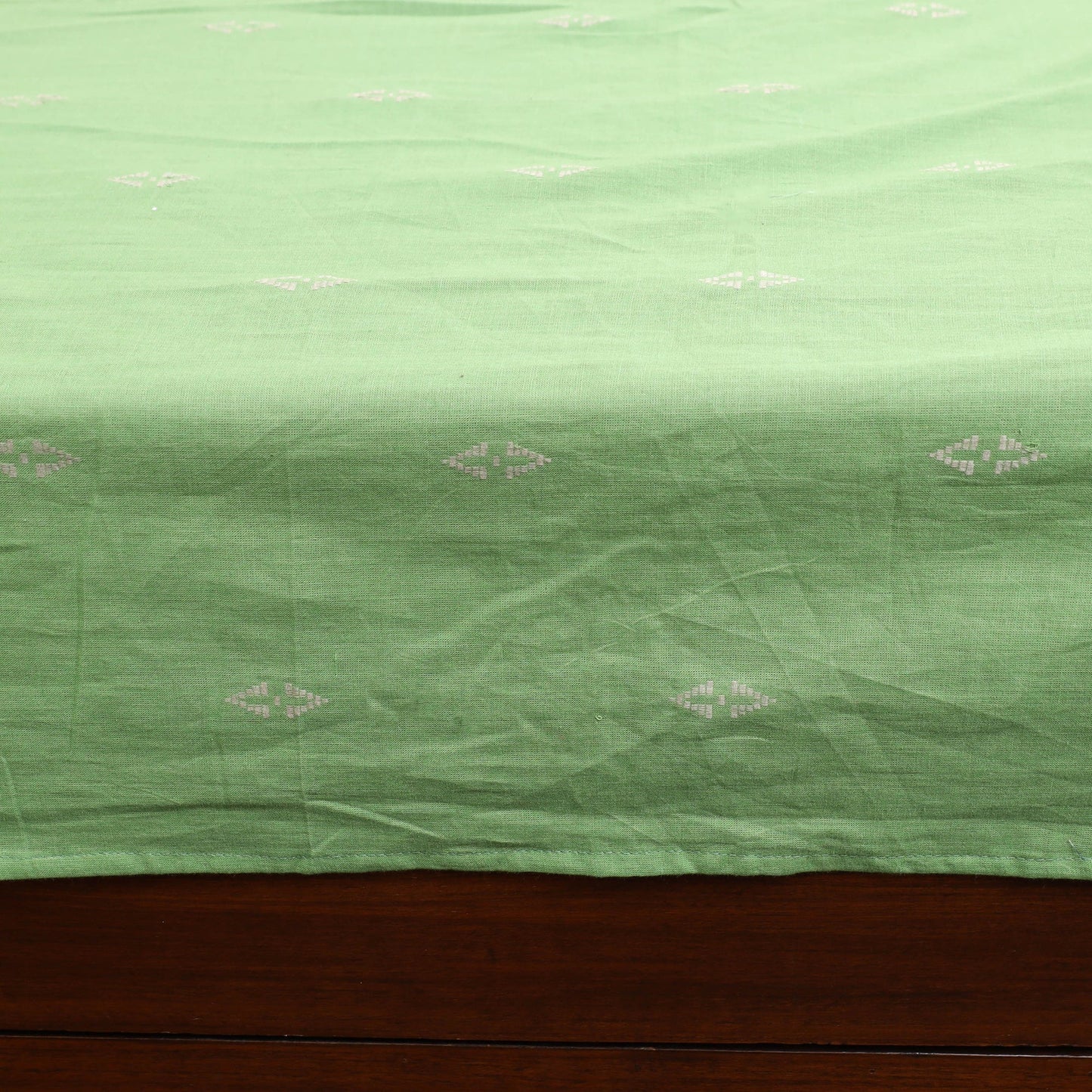 Green - patchwork cotton double jacquard bedsheet set 12