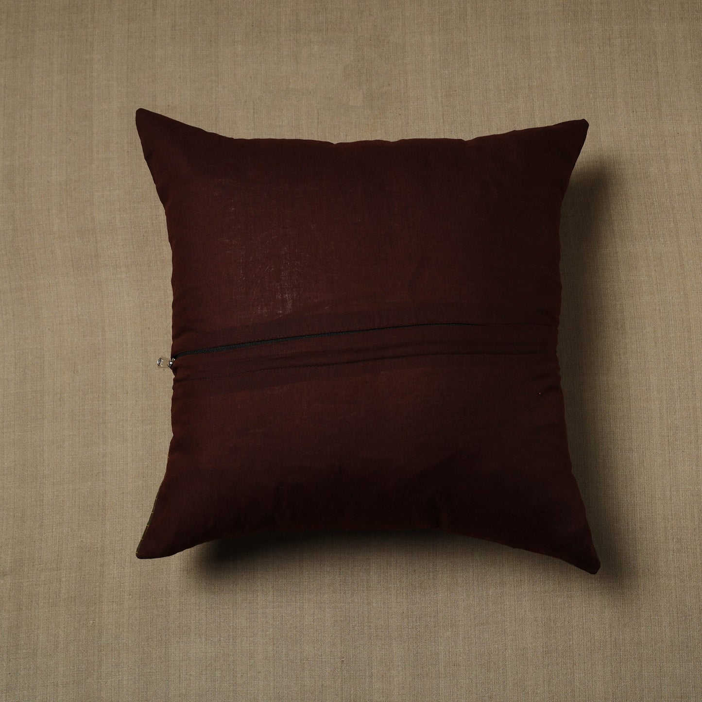 Green Patchwork Kanchipuram Cushion Covers