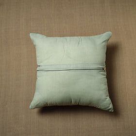 Green - patchwork cotton kanchipuram cushion cover (16 x 16