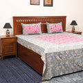 Patchwork hand double sanganeri bedsheet set (108 x 90 in)