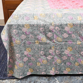 Patchwork hand double sanganeri bedsheet set (108 x 90 in)