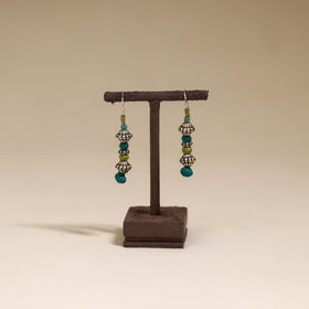 Green - patwa thread beads earrings by kailash 41