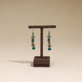 Green - patwa thread beads earrings by kailash 65