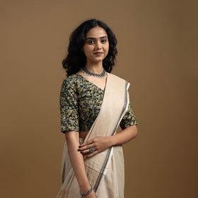 Pedana cotton natural dyed kalamkari readymade blouse 04