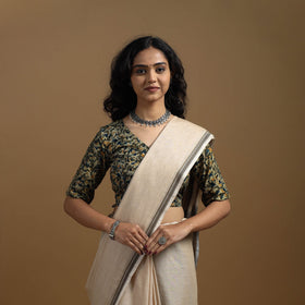 Pedana cotton natural dyed kalamkari readymade blouse 04