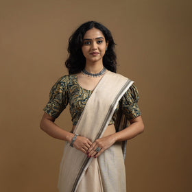 Pedana cotton natural dyed kalamkari readymade blouse 09