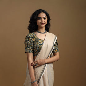 Pedana cotton natural dyed kalamkari readymade blouse 09