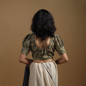 Pedana cotton natural dyed kalamkari readymade blouse 09