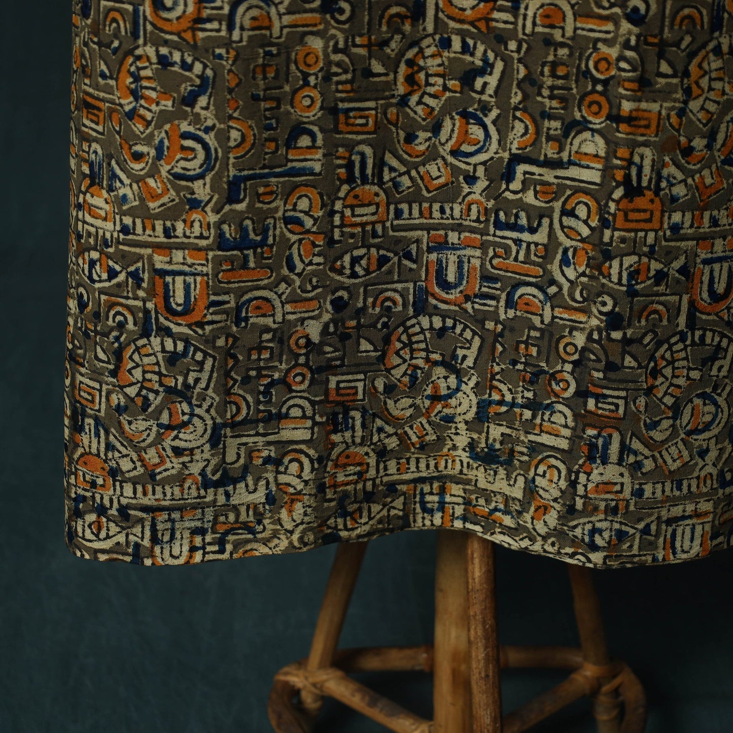 Pedana hand block print natural dyed cotton kalamkari 2pc