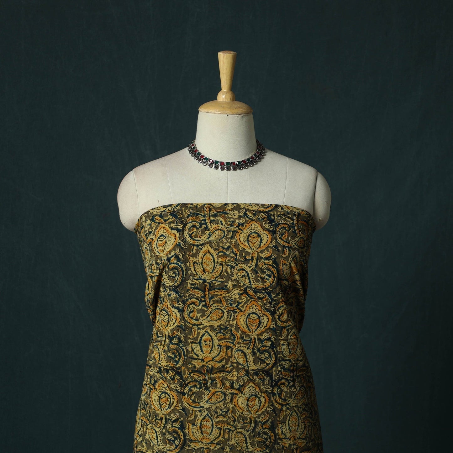 Pedana hand block print natural dyed cotton kalamkari 2pc