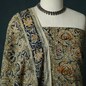 Pedana hand block print natural dyed cotton kalamkari 2pc