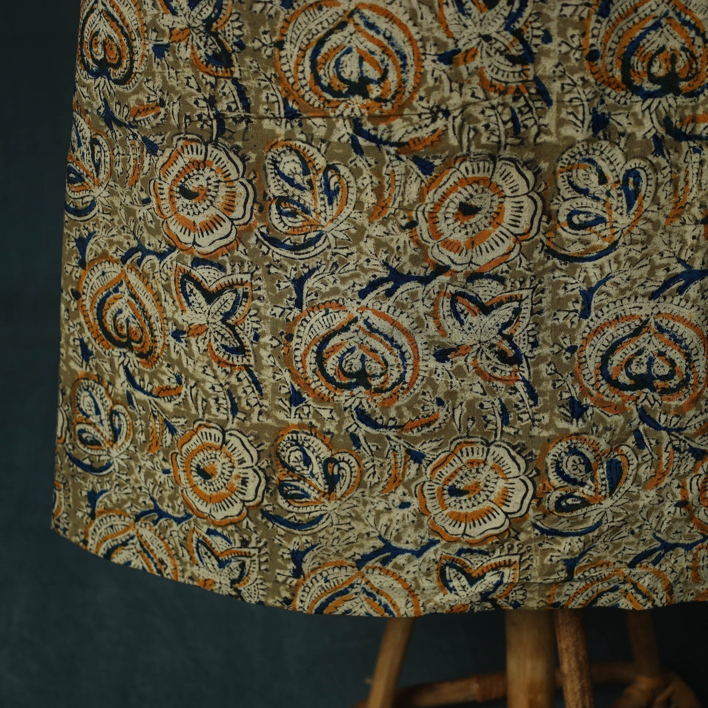 Pedana hand block print natural dyed cotton kalamkari 2pc