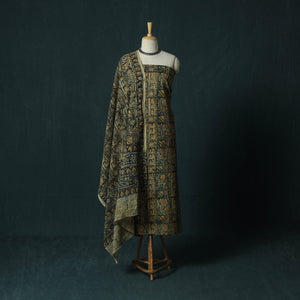 Pedana hand block print natural dyed cotton kalamkari 2pc