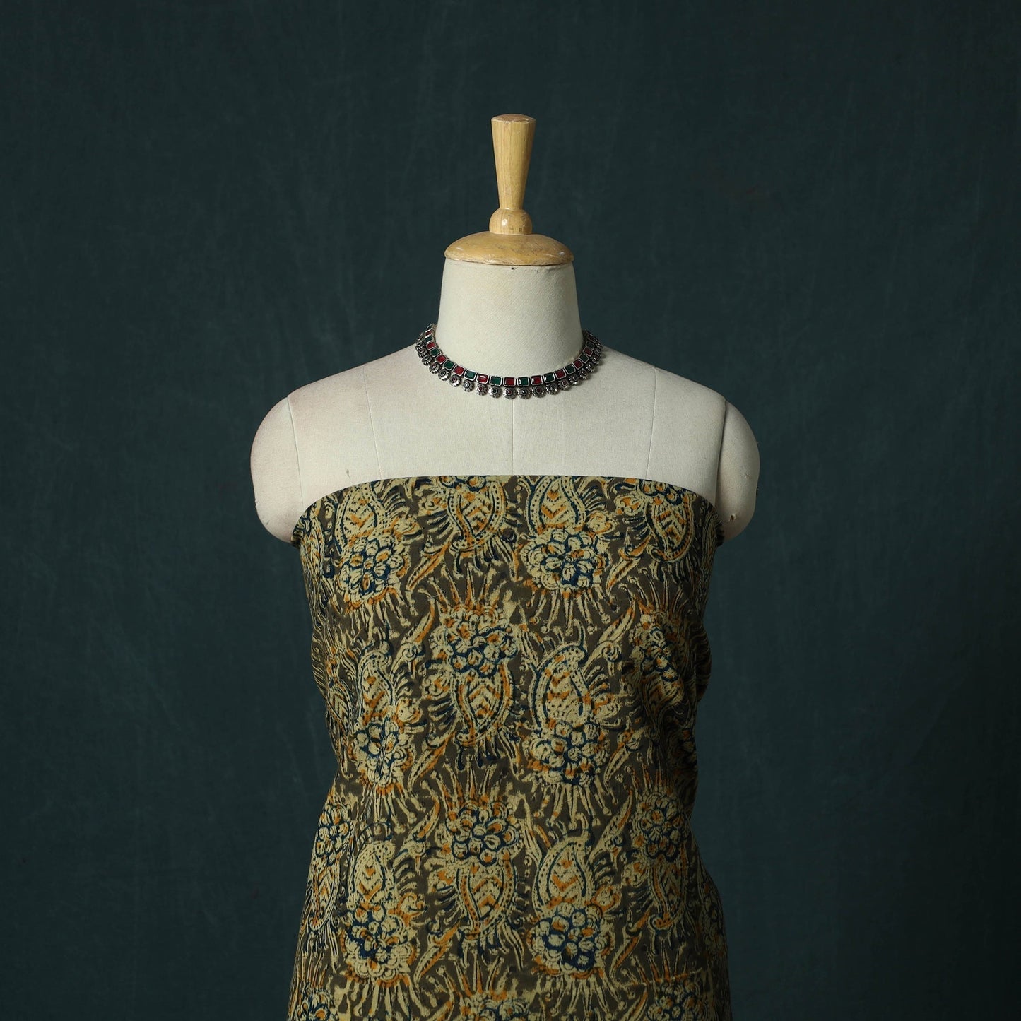 Pedana hand block print natural dyed cotton kalamkari 2pc
