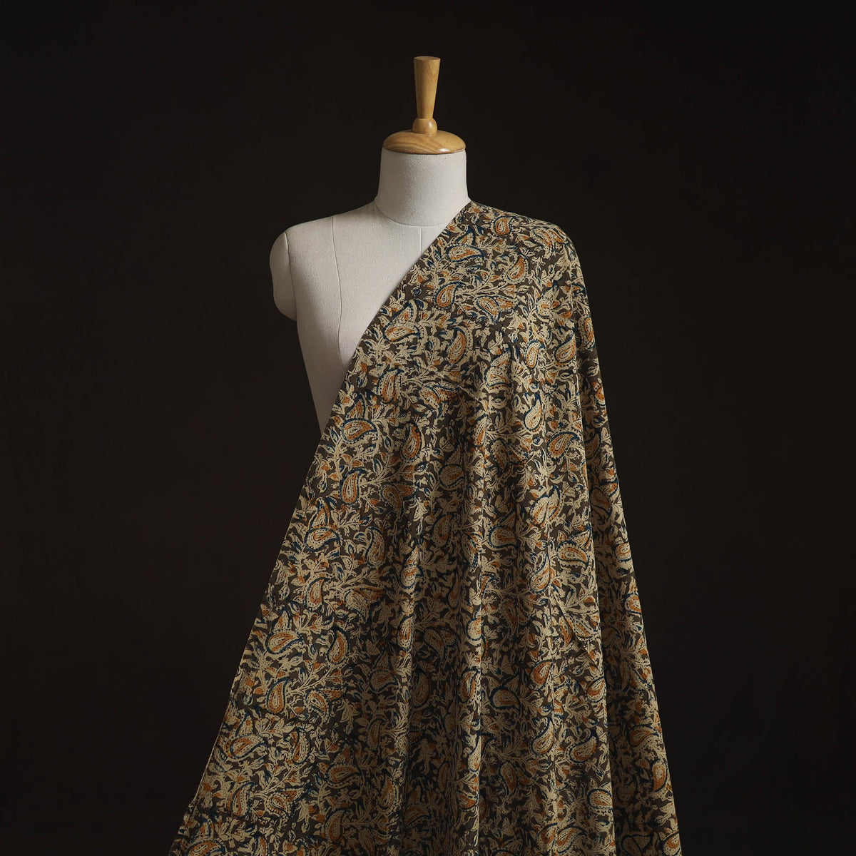 Pedana hand block print natural dyed cotton kalamkari