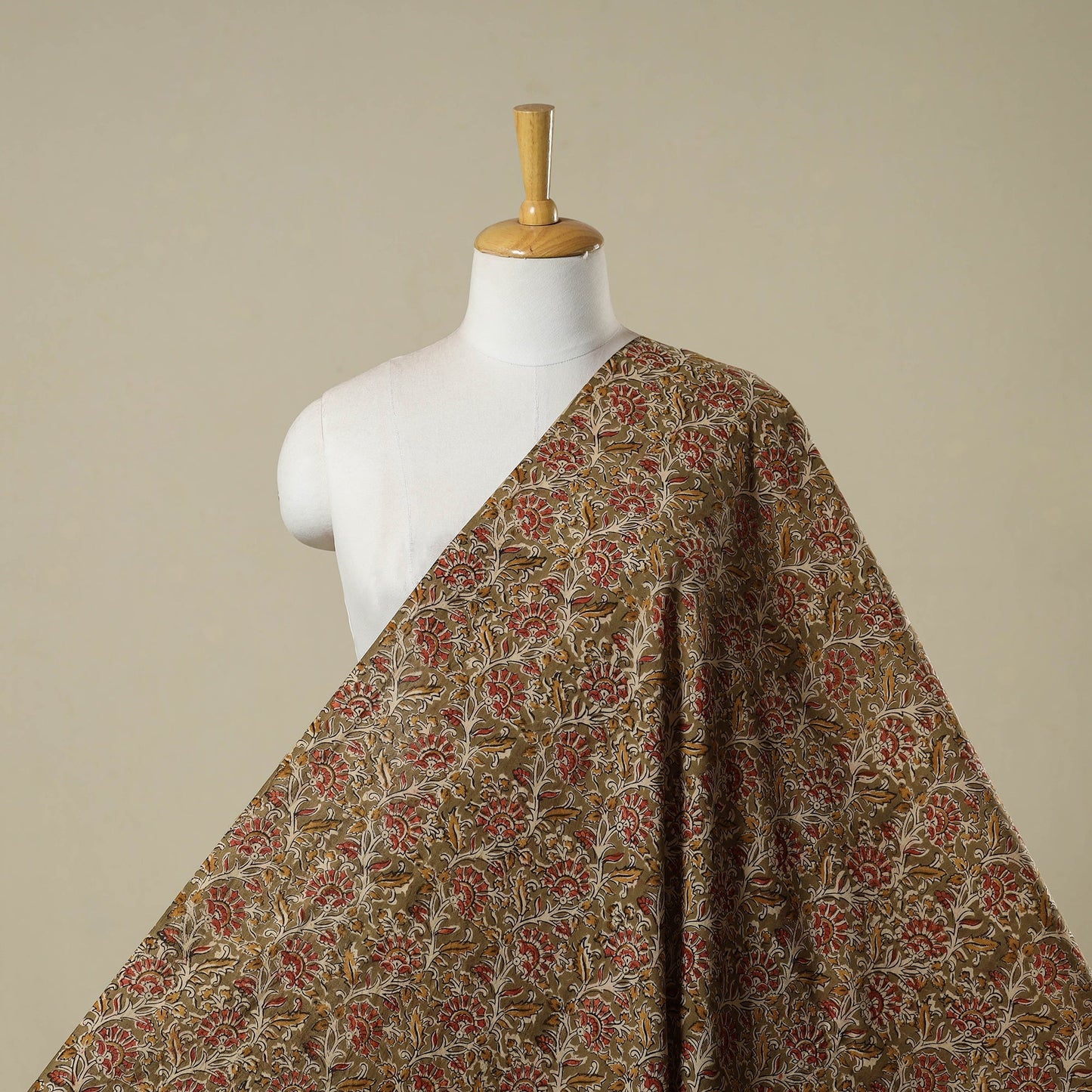 Pedana natural dyed cotton kalamkari fabric 03 - handcrafted