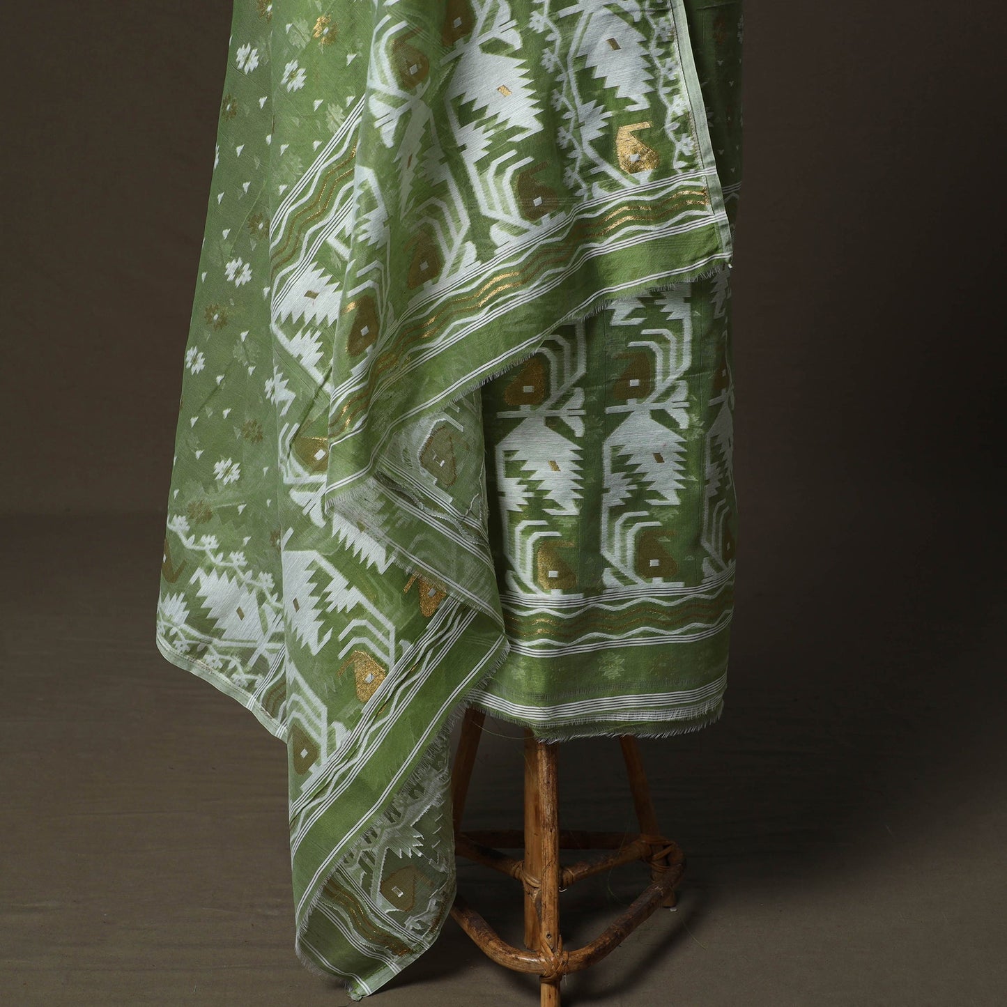 Phulia jamdani silk cotton 2pc unstitched dress material 09