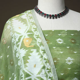 Phulia jamdani silk cotton 2pc unstitched dress material 09