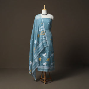 Phulia jamdani silk cotton 2pc unstitched dress material 37