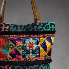 Buy Phulkari Embroidery Canvas Cotton Tote Bag Online at iTokri.com