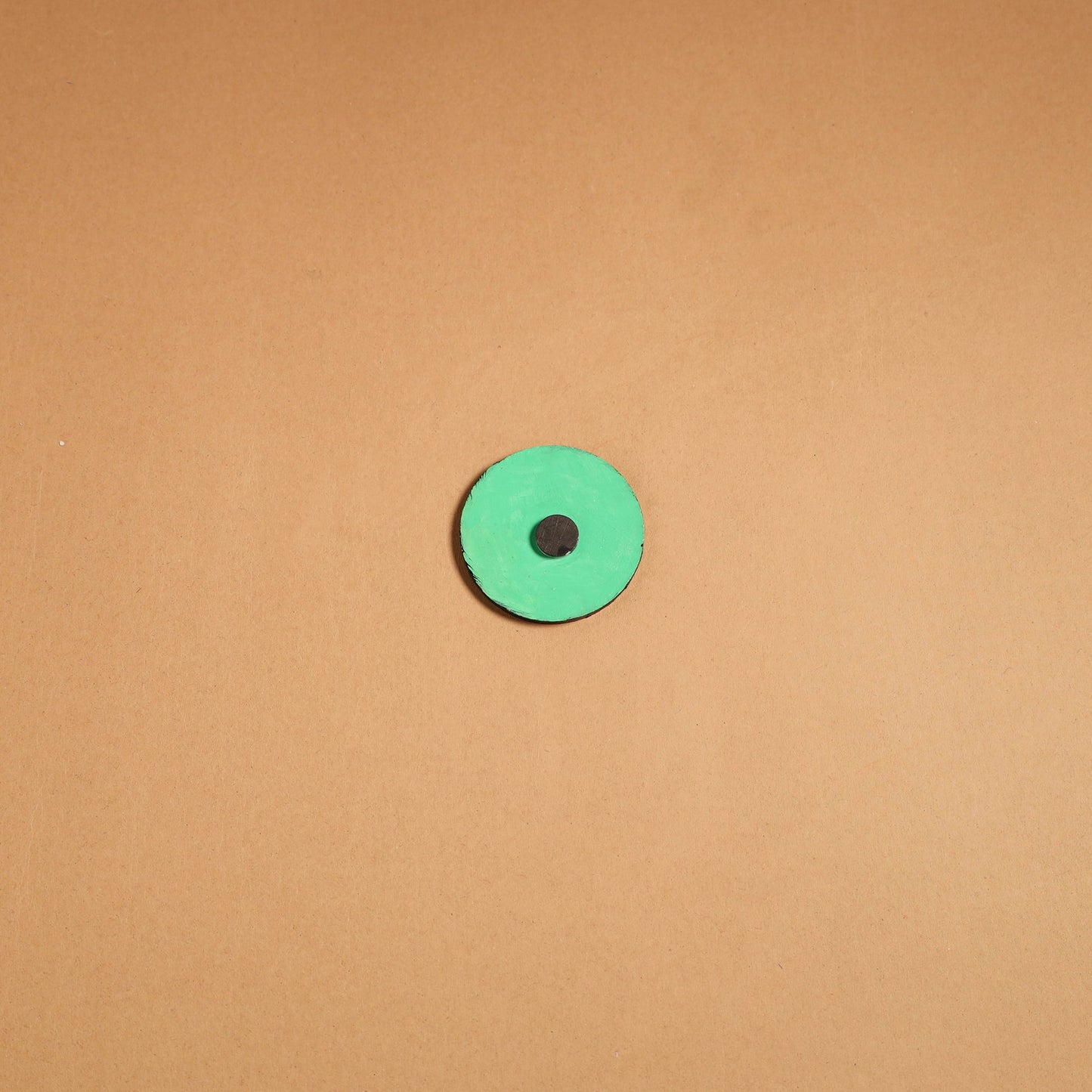 Green - pichwai handpainted wooden fridge magnet 34