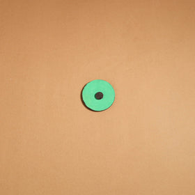 Green - pichwai handpainted wooden fridge magnet 34