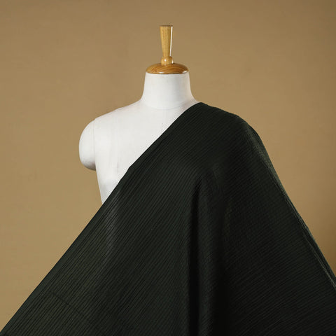 Black - pintuck plain cotton fabric 04 - handcrafted