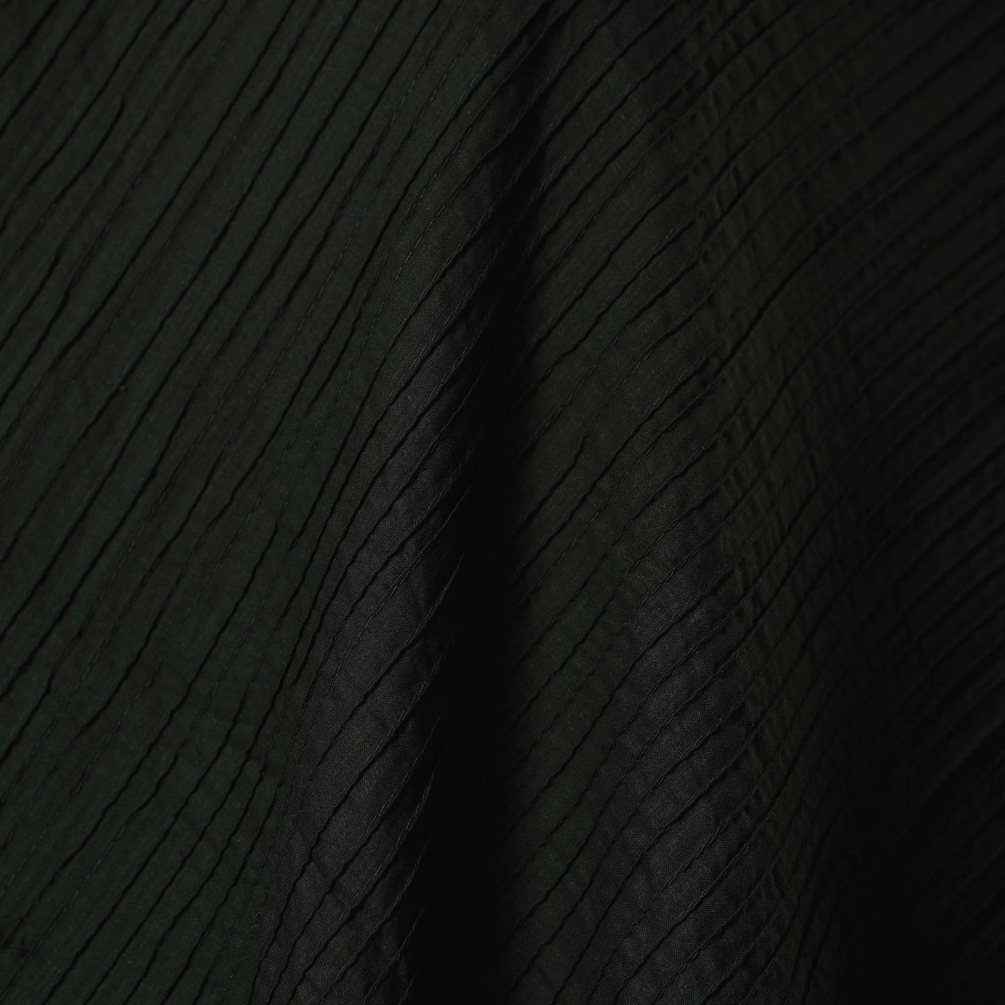 Black - pintuck plain cotton fabric 04 - handcrafted