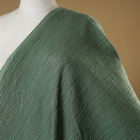 Green - pintuck plain cotton fabric 07 - handcrafted