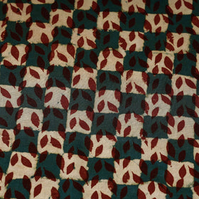 Green - pipad printed cotton fabric - handcrafted