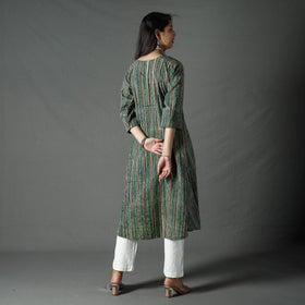  Pipad Block Printed Cotton Long kurta for Women