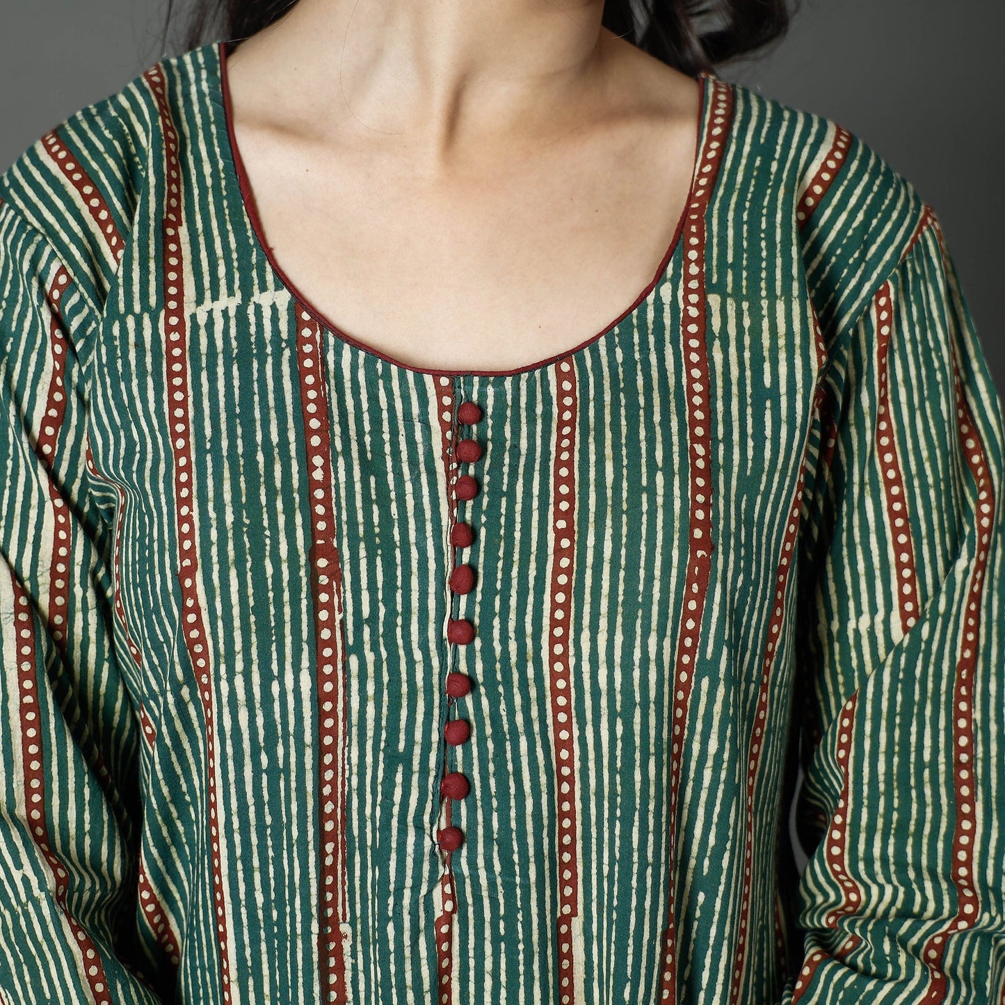  Pipad Block Printed Cotton Long kurta for Women