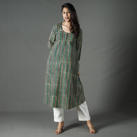  Pipad Block Printed Cotton Long kurta for Women